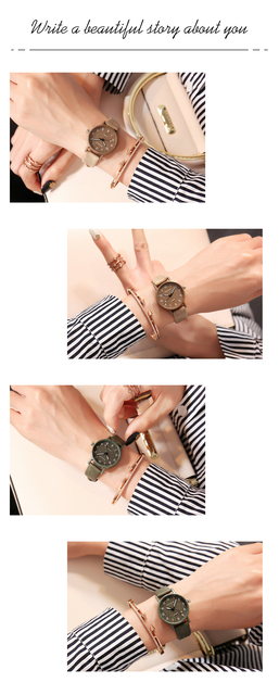 UTHAI BK01 - damska moda, wielokolorowy zegarek kwarcowy z prostą cyfrową skalą i retro kamiennym paskiem - Wianko - 1