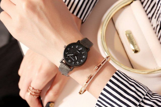 UTHAI BK01 - damska moda, wielokolorowy zegarek kwarcowy z prostą cyfrową skalą i retro kamiennym paskiem - Wianko - 6