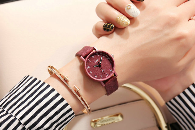 UTHAI BK01 - damska moda, wielokolorowy zegarek kwarcowy z prostą cyfrową skalą i retro kamiennym paskiem - Wianko - 12