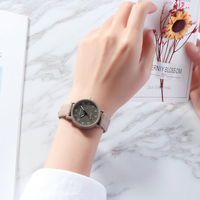 UTHAI BK01 - damska moda, wielokolorowy zegarek kwarcowy z prostą cyfrową skalą i retro kamiennym paskiem - Wianko - 3