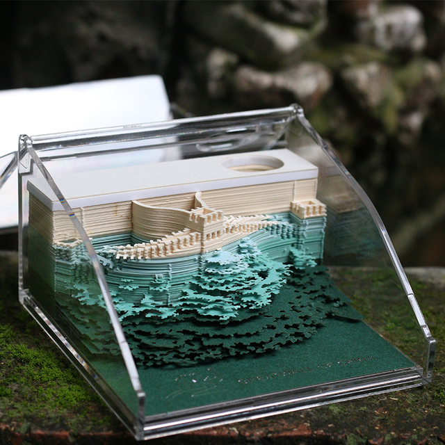 Kostka 3D Omoshiroi Harry Design - Blok kreatywny z zamek, notatnik, kalendarz adwentowy - Wianko - 19