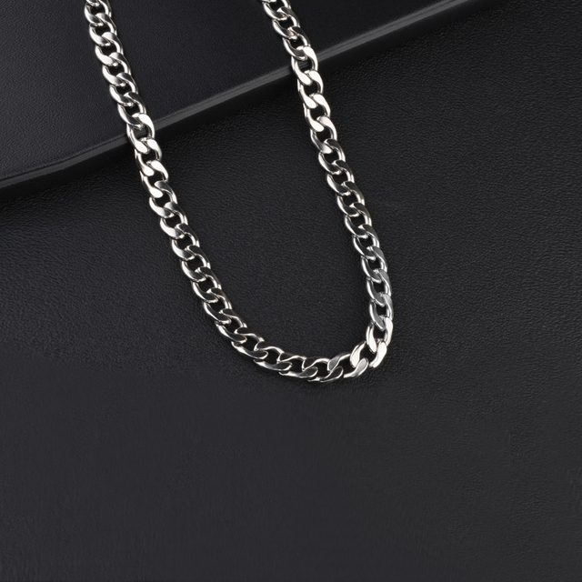 Naszyjnik Hip Hop łańcuszkowy z długim stalowym łańcuchem, wykonany ze stali nierdzewnej - modna biżuteria dla kobiet i mężczyzn - Wianko - 6