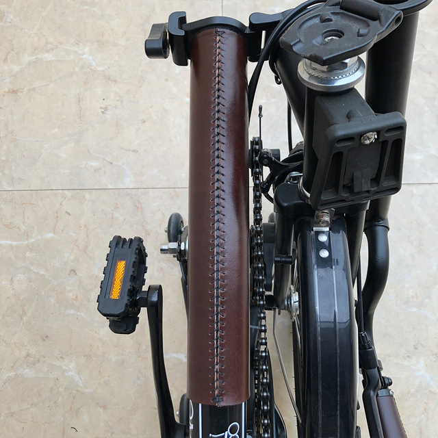 Ochronna skórzana obudowa rama rowerowa Brompton flaga brytyjska - TWTOPSE Handmade - Wianko - 7