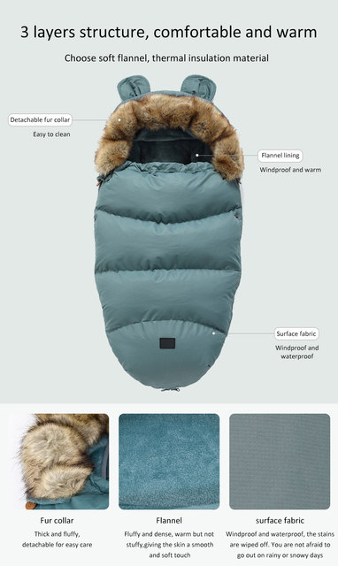 Wózek dziecięcy śpiwór zimowy wierzchnia kurtka polarowa ciepłe - dla niemowląt - Wianko - 12