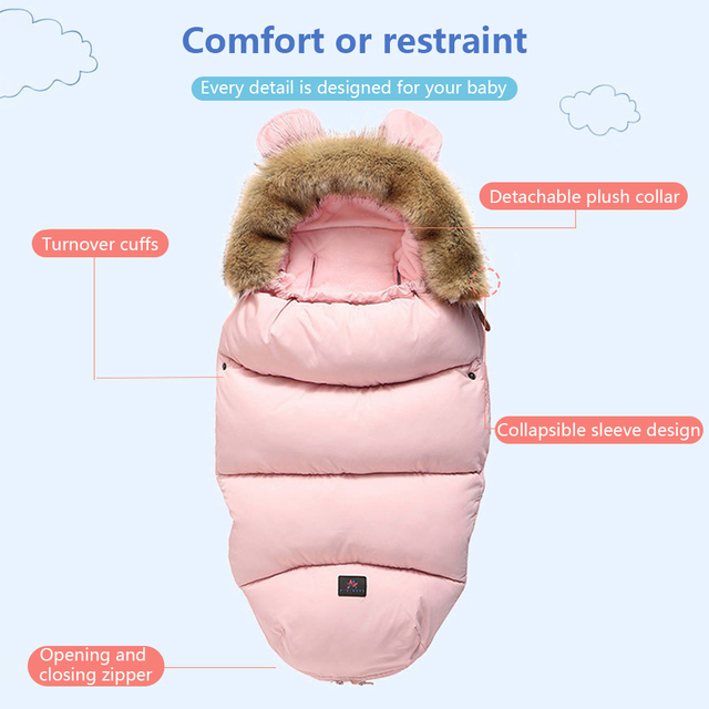 Wózek dziecięcy śpiwór zimowy wierzchnia kurtka polarowa ciepłe - dla niemowląt - Wianko - 5
