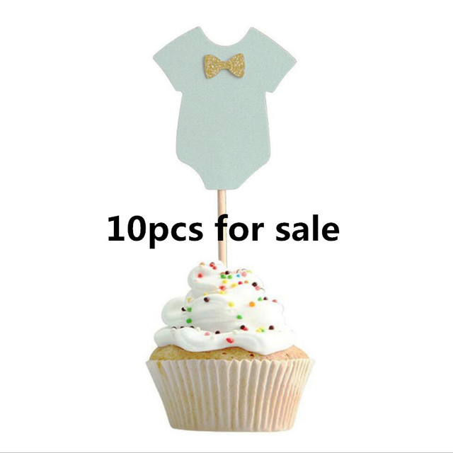Dekoracje na Baby Shower Mini ubranka dla dzieci: Płeć odsłonić, ozdoba tortu i deserów, flagi na torty i babeczki - Wianko - 13