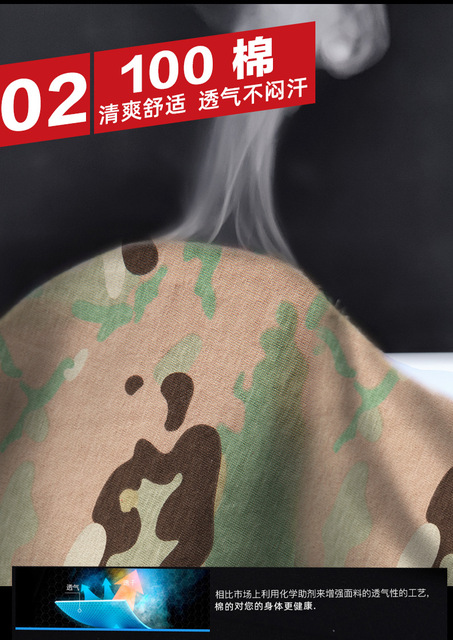Koszula wojskowa z krótkim rękawem z kamuflażem taktycznym - 100% bawełny, szybkoschnąca, idealna do pieszych wycieczek i polowań - Wianko - 13