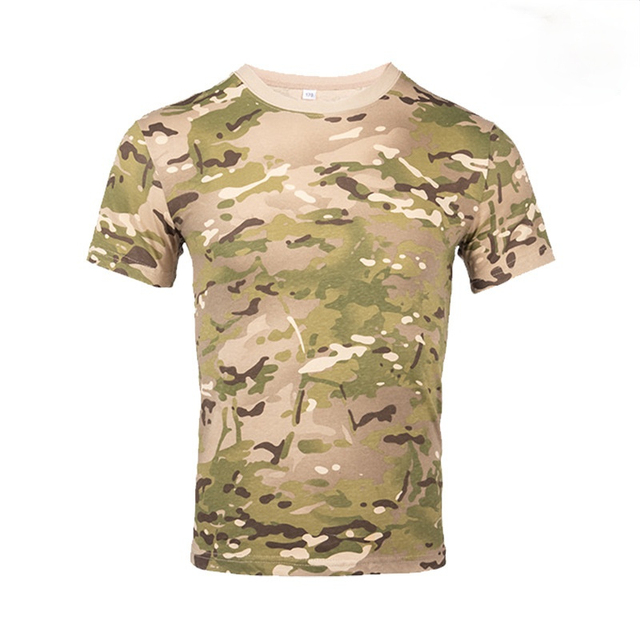 Koszula wojskowa z krótkim rękawem z kamuflażem taktycznym - 100% bawełny, szybkoschnąca, idealna do pieszych wycieczek i polowań - Wianko - 24