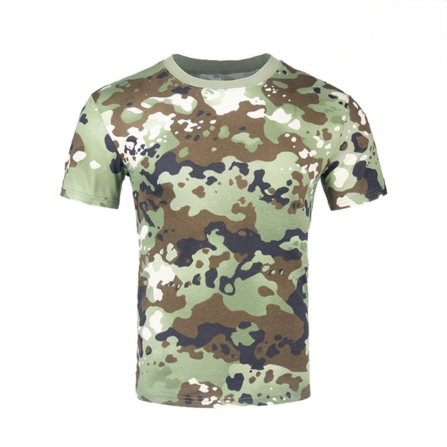 Koszula wojskowa z krótkim rękawem z kamuflażem taktycznym - 100% bawełny, szybkoschnąca, idealna do pieszych wycieczek i polowań - Wianko - 25