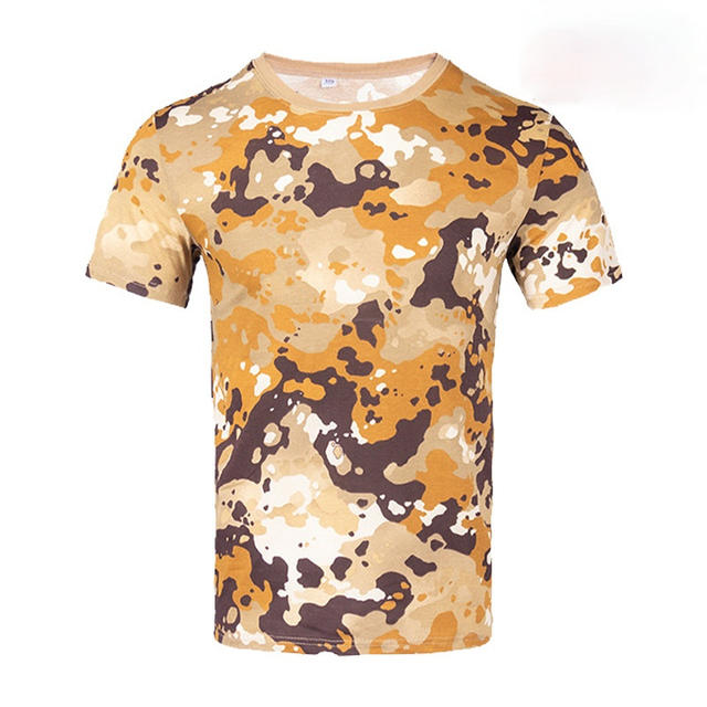 Koszula wojskowa z krótkim rękawem z kamuflażem taktycznym - 100% bawełny, szybkoschnąca, idealna do pieszych wycieczek i polowań - Wianko - 23