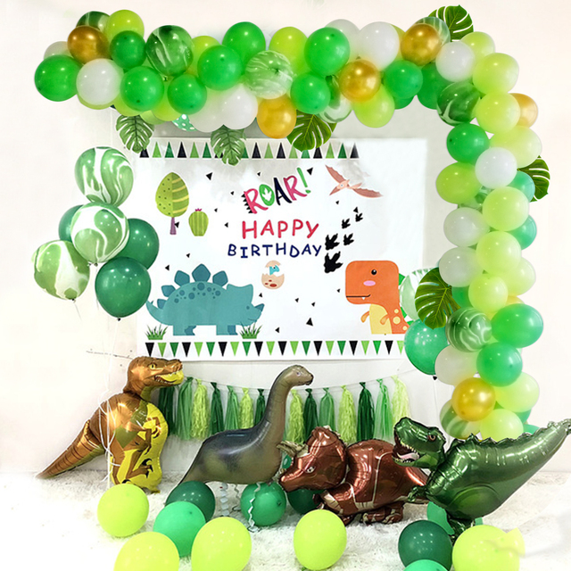 Zielony balon dekoracyjny FENGRISE w stylu dżungli safari - zwierzęta urodzinowe dla dzieci - Wianko - 5