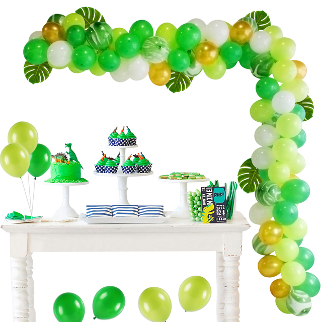 Zielony balon dekoracyjny FENGRISE w stylu dżungli safari - zwierzęta urodzinowe dla dzieci - Wianko - 2