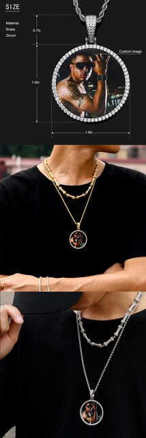 Spersonalizowany naszyjnik mężczyzny z grawerem - Okrągłe medaliony z własnym zdjęciem - Wianko - 7