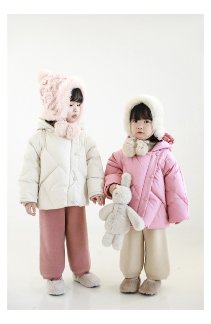 Nowe zimowe dziewczęce aksamitne spodnie z dzianiny - grube, czyste i dopasowane - Wianko - 28