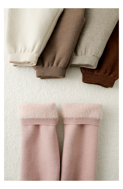 Nowe zimowe dziewczęce aksamitne spodnie z dzianiny - grube, czyste i dopasowane - Wianko - 27