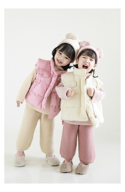 Nowe zimowe dziewczęce aksamitne spodnie z dzianiny - grube, czyste i dopasowane - Wianko - 32