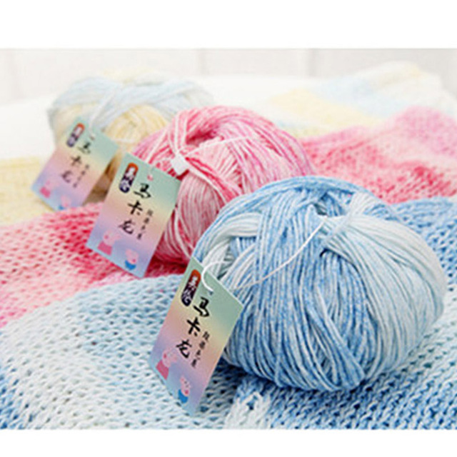 Sztyft włóczki bawełnianej 50g, miękka, idealna do szydełkowania i robienia na drutach, dla dzieci, dostępna w naturalnym kolorze - Wianko - 1
