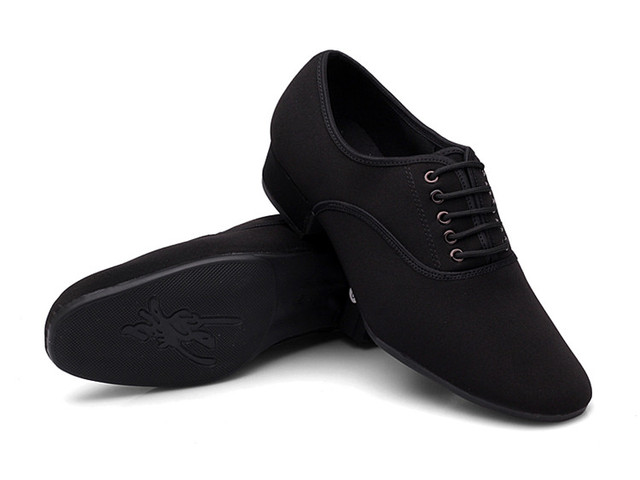 Męskie buty do tańca towarzyskiego i tańca latynoamerykańskiego w kolorze czarnym - Wianko - 9