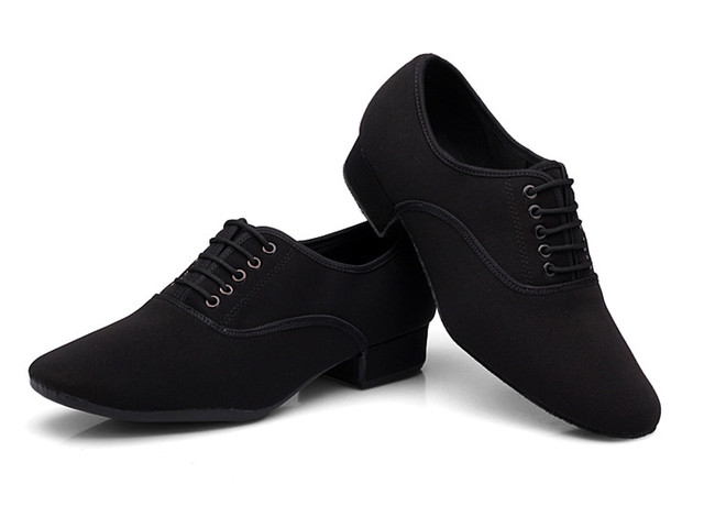 Męskie buty do tańca towarzyskiego i tańca latynoamerykańskiego w kolorze czarnym - Wianko - 10