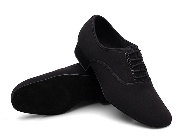 Męskie buty do tańca towarzyskiego i tańca latynoamerykańskiego w kolorze czarnym - Wianko - 8