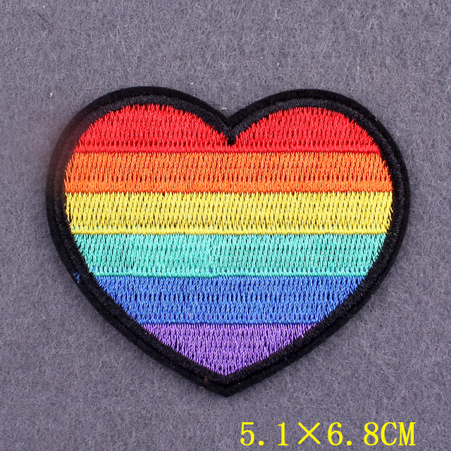 Naszywki termoprzylepne LGBT w tęczowych kolorach do haftowania na ubrania - Wianko - 32