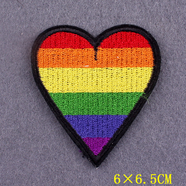 Naszywki termoprzylepne LGBT w tęczowych kolorach do haftowania na ubrania - Wianko - 36
