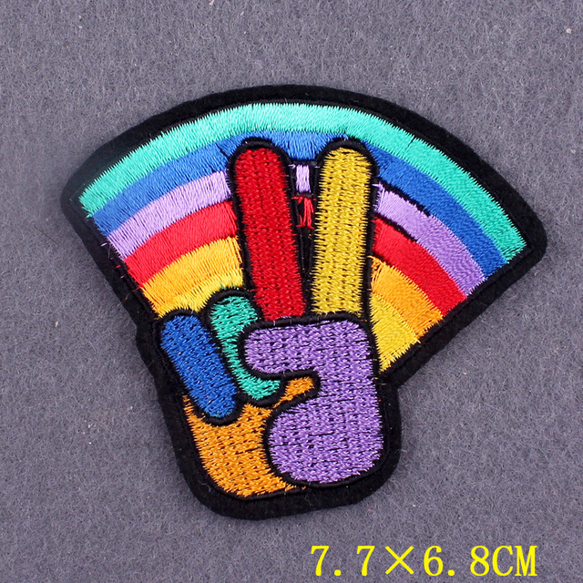 Naszywki termoprzylepne LGBT w tęczowych kolorach do haftowania na ubrania - Wianko - 17