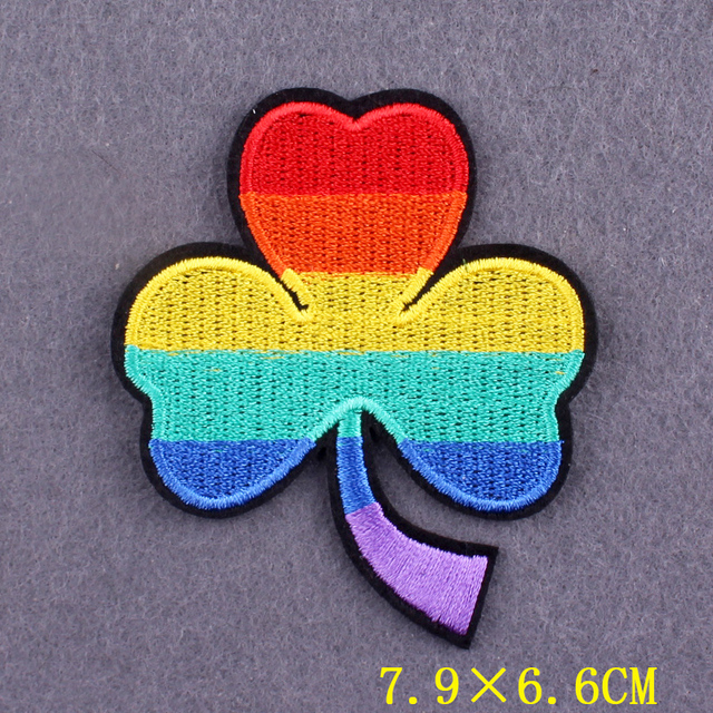 Naszywki termoprzylepne LGBT w tęczowych kolorach do haftowania na ubrania - Wianko - 31