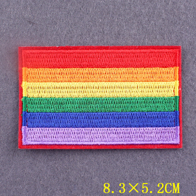 Naszywki termoprzylepne LGBT w tęczowych kolorach do haftowania na ubrania - Wianko - 34