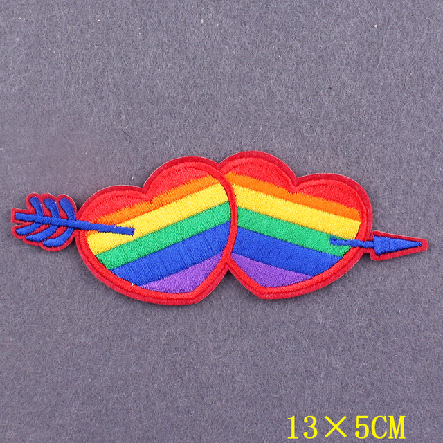 Naszywki termoprzylepne LGBT w tęczowych kolorach do haftowania na ubrania - Wianko - 39