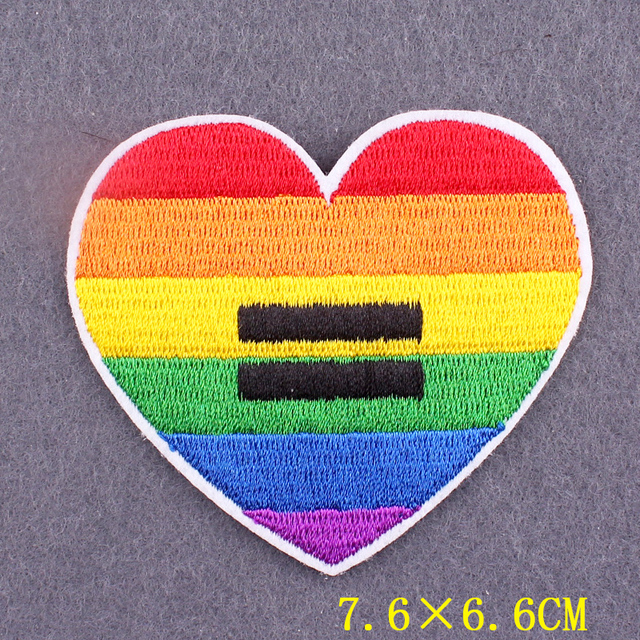 Naszywki termoprzylepne LGBT w tęczowych kolorach do haftowania na ubrania - Wianko - 25
