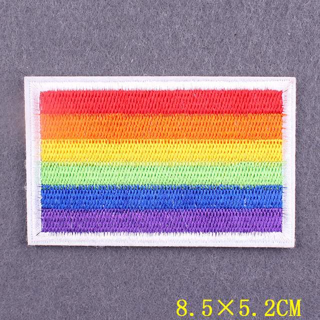 Naszywki termoprzylepne LGBT w tęczowych kolorach do haftowania na ubrania - Wianko - 35