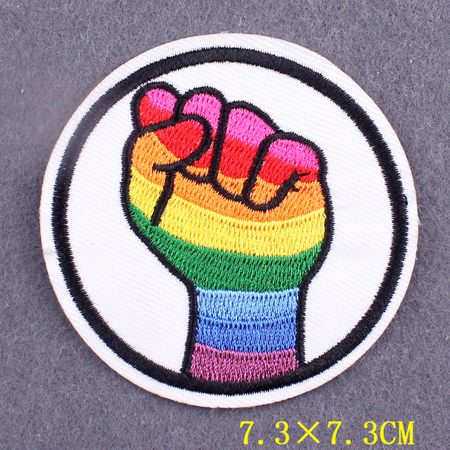 Naszywki termoprzylepne LGBT w tęczowych kolorach do haftowania na ubrania - Wianko - 33