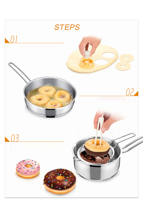 Forma do pieczenia pączków z Food Grade ABS do dekorowania ciast narzędzie do krojenia pieczywa - Wianko - 4