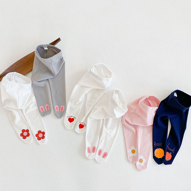 Bawełniane legginsy dla niemowląt Engepapa Newborn Baby Girls - wiosna, jesień, dziewczynki - Wianko - 3