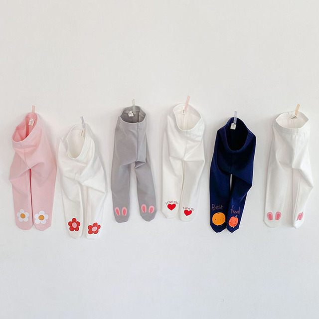 Bawełniane legginsy dla niemowląt Engepapa Newborn Baby Girls - wiosna, jesień, dziewczynki - Wianko - 2
