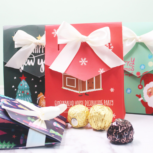 Pudełko z kopertą świąteczną na prezenty - cukierki, czekoladki, desery, ciasta - święty Mikołaj - wesołe święta - Wianko - 3