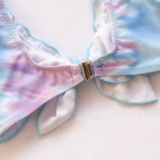 Dziecięcy dwuczęściowy strój kąpielowy 2022 w stylu gradientowym, z motywem tie-dye, dla dziewcząt (A244) - Wianko - 18