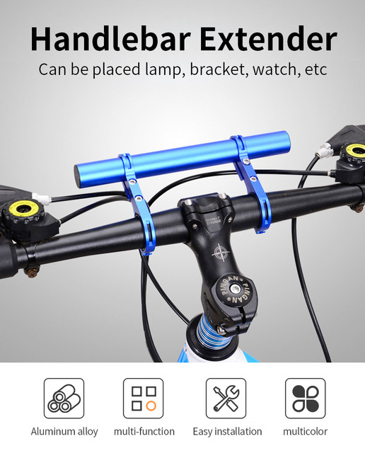 Przedłużka kierownicy rowerowej do montażu na MTB Bike - aluminum/carbon, 10cm/20cm/30cm, stojak na rower - Wianko - 1