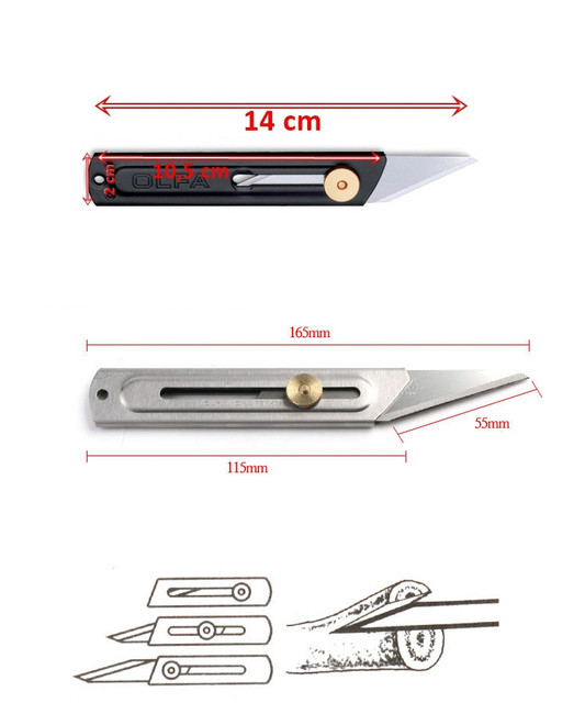 Nóż papierowy Tactical Camping zewnętrzny portfelowy - ze stali nierdzewnej, ultracienki, EDC, czarny - Wianko - 4