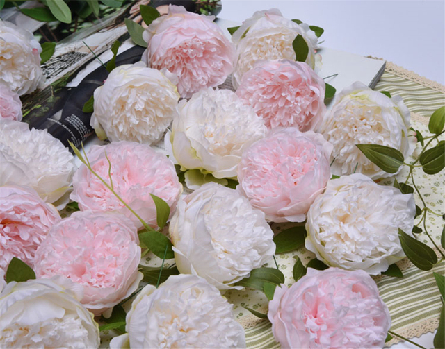 10 sztuk dużych piwonii – sztuczne kwiaty z głową z jedwabiu, symulacja flores – DIY nakrycia głowy, ścienne dekoracje - Wianko - 17