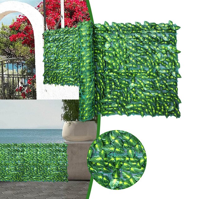 Sztuczny bluszcz do ogrodzenia, żywopłoty i dekoracji ogrodu, 0.5x1m - Wianko - 1