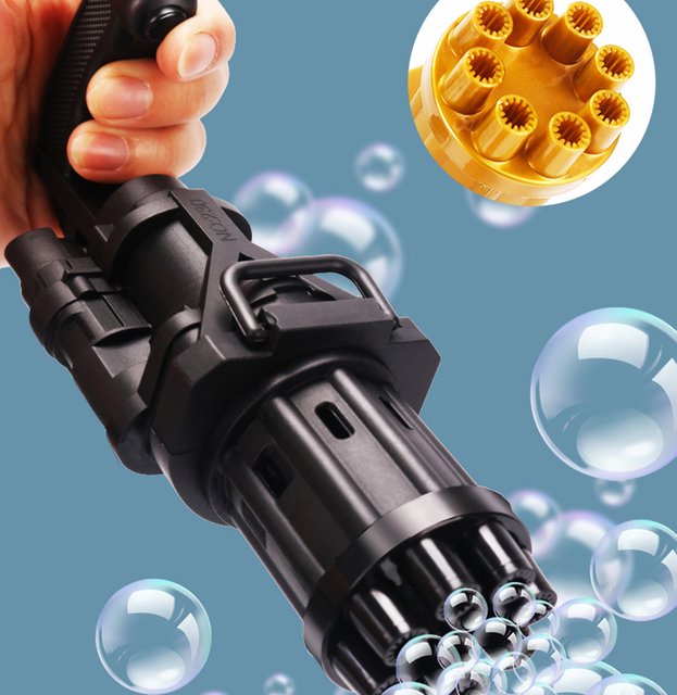 Automatyczna maszyna do baniek mydlanych Bubble Gun Toys Gatling Summer dla małych dzieci o wodzie mydlanej - Wianko - 3