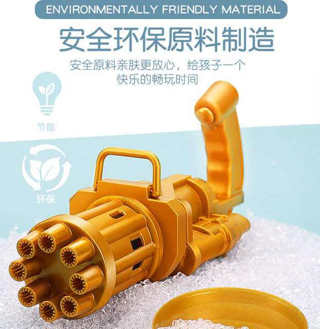 Automatyczna maszyna do baniek mydlanych Bubble Gun Toys Gatling Summer dla małych dzieci o wodzie mydlanej - Wianko - 7