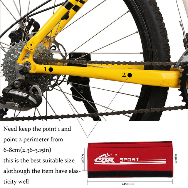 Osłona na łańcuch rowerowy rower ochronny MTB BMX Road czerwona - Wianko - 7