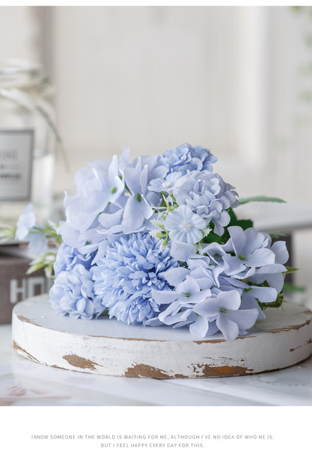 Sztuczny kwiat hortensja Nordic - bukiet ślubny do dekoracji stołu na przyjęcie - Wianko - 12