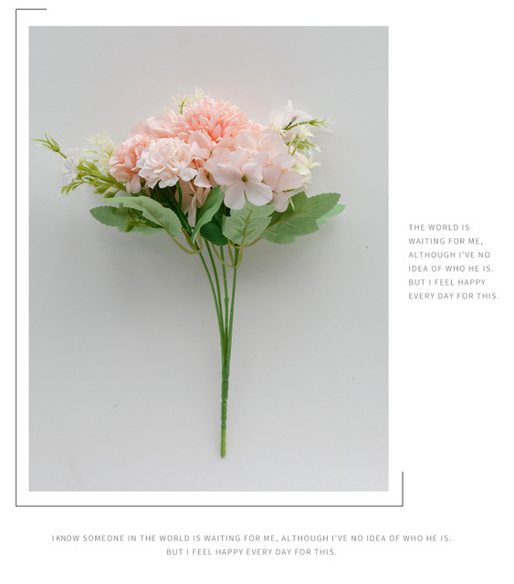 Sztuczny kwiat hortensja Nordic - bukiet ślubny do dekoracji stołu na przyjęcie - Wianko - 10