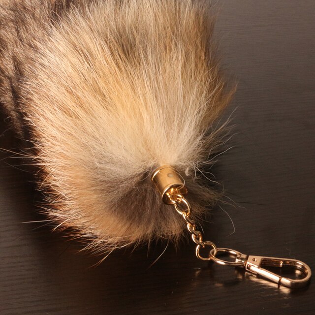 Duży breloczek na klucze z lisa z puszystym futrem - Wianko - 22