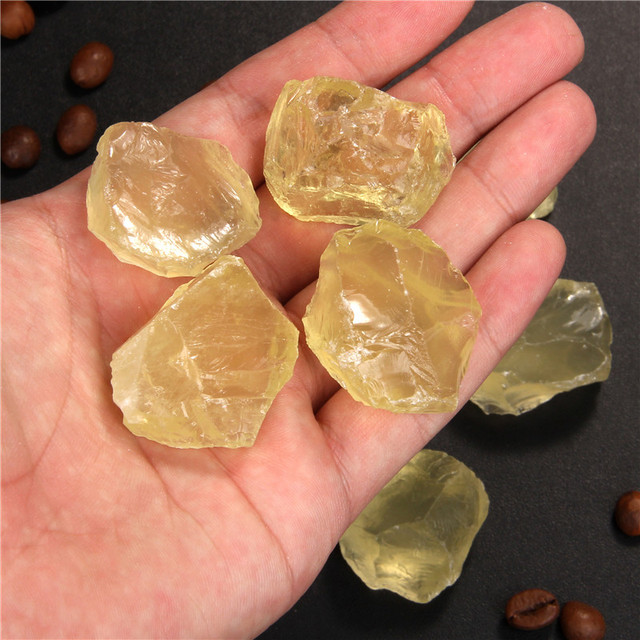 Kamień naturalnego cytrynowego kwarcu 20-30 mm, chropowata skała, idealna do uzdrawiania Reiki i dekoracji domu - Wianko - 8