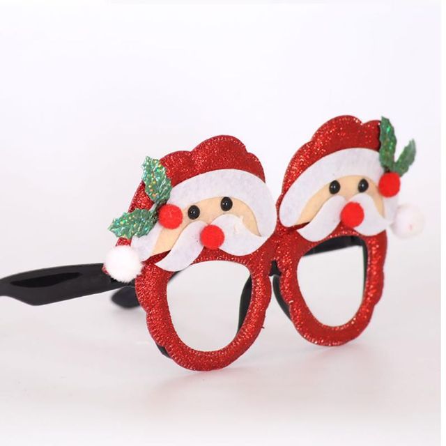 Okulary świąteczne dziecięce wzór świętego Mikołaja i bałwana - prezent na Nowy Rok 2022, idealne do dekoracji i imprez bożonarodzeniowych - Wianko - 8